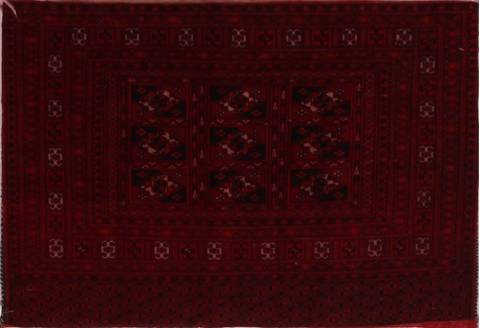 Turkman Red Hand Knotted 25 X 33  Area Rug 400-16826 Image 0