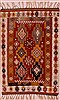 Kilim Red Hand Knotted 30 X 48 Area Rug 400-16828 Thumb 0