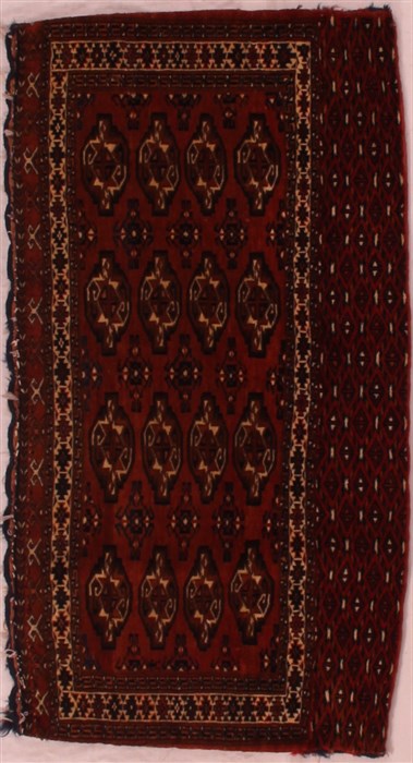 Turkman Red Hand Knotted 23 X 43 Area Rug 400-16829 Image 0