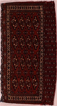 Persian Turkman Red Rectangle 2x4 ft Wool Carpet 16829