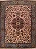 Tabriz Beige Hand Knotted 90 X 110  Area Rug 400-16836 Thumb 0