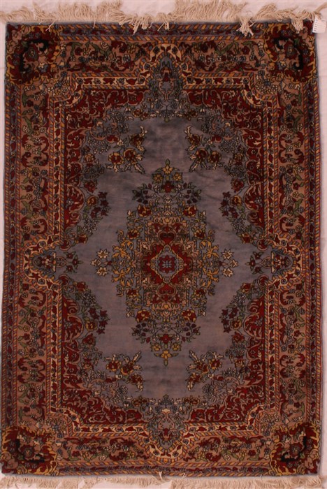 Pishavar Blue Hand Knotted 42 X 60 Area Rug 400-16838 Image 0