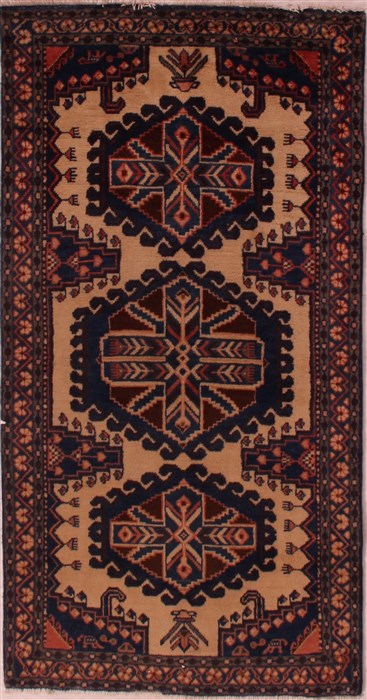 Arak Beige Hand Knotted 33 X 63  Area Rug 400-16840 Image 0