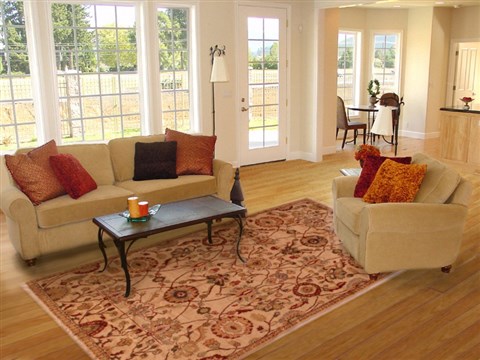 Pishavar Beige Hand Knotted 61 X 87 Area Rug 400-16843 Image 4
