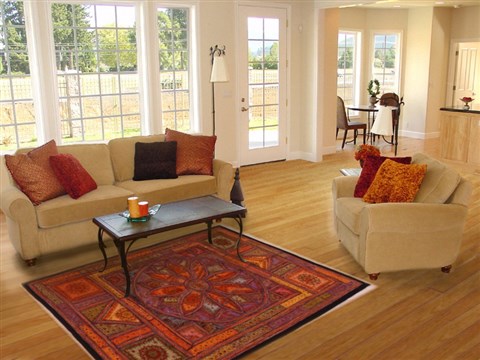 Bakhtiar Purple Hand Knotted 40 X 57 Area Rug 400-16849 Image 5