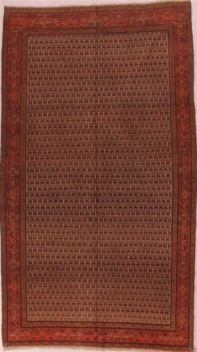 Malayer Brown Hand Knotted 50 X 93  Area Rug 400-16851 Image 0