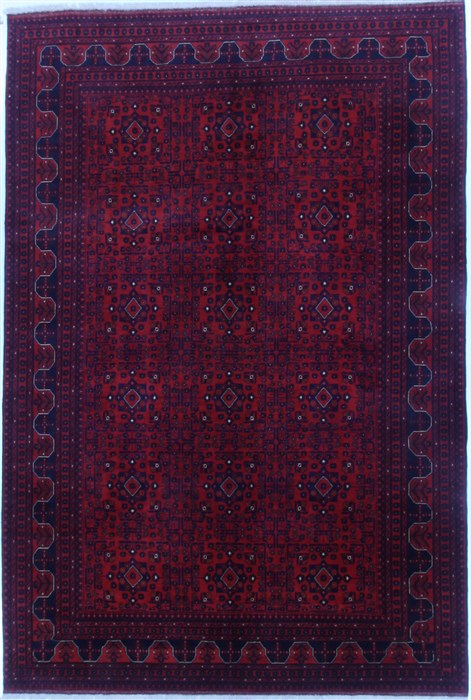 Khan Mohammadi Red Hand Knotted 66 X 99  Area Rug 250-16852 Image 0