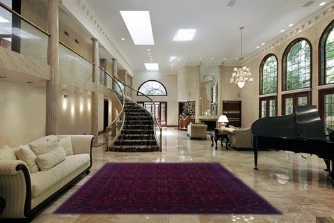 Khan Mohammadi Red Hand Knotted 68 X 99 Area Rug 250-16855 Image 1