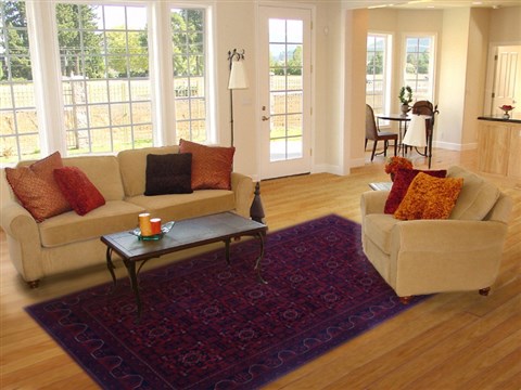 Khan Mohammadi Red Hand Knotted 68 X 99 Area Rug 250-16855 Image 4