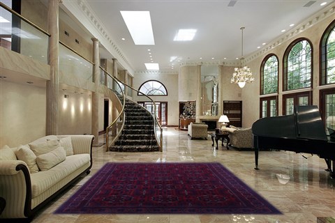 Khan Mohammadi Red Hand Knotted 69 X 99 Area Rug 250-16856 Image 1