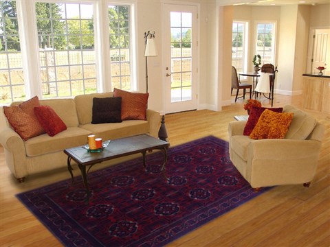 Khan Mohammadi Red Hand Knotted 69 X 99 Area Rug 250-16856 Image 4