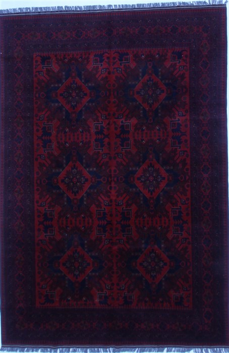 Khan Mohammadi Red Hand Knotted 67 X 96  Area Rug 250-16857 Image 0