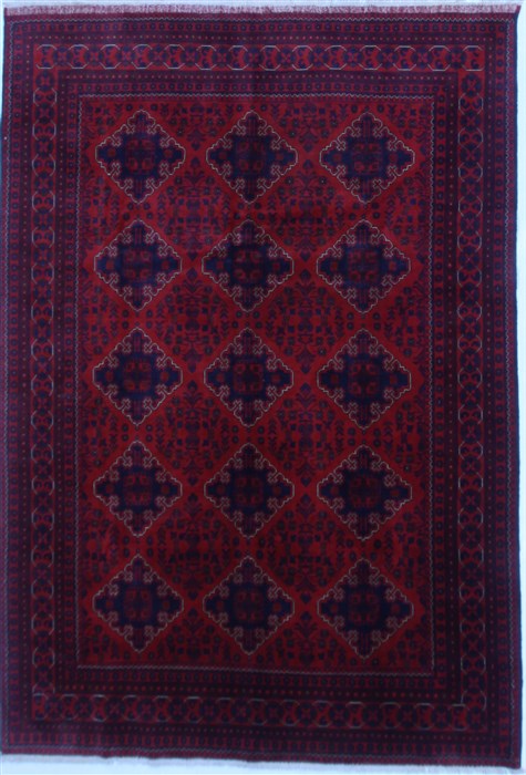 Khan Mohammadi Red Hand Knotted 67 X 95  Area Rug 250-16859 Image 0