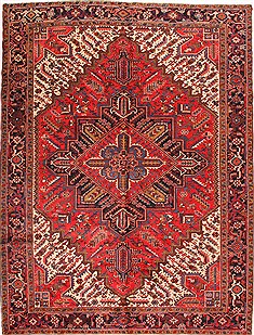 Persian Heriz Red Rectangle 9x12 ft Wool Carpet 16860