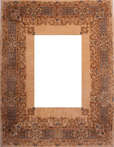 Kerman Beige Hand Knotted 98 X 1211 Area Rug 400-16862 Image 5