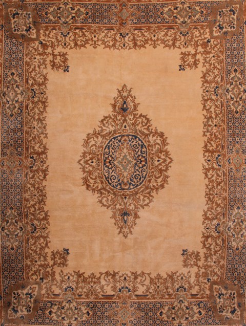 Kerman Beige Hand Knotted 98 X 1211 Area Rug 400-16862 Image 7