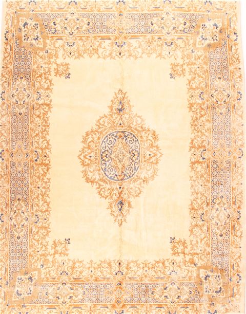 Kerman Beige Hand Knotted 98 X 1211 Area Rug 400-16862 Image 0