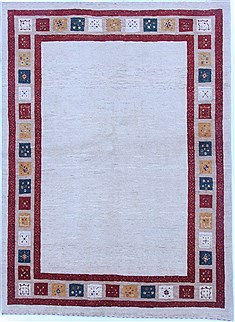 Persian Gabbeh Blue Rectangle 6x9 ft Wool Carpet 16869