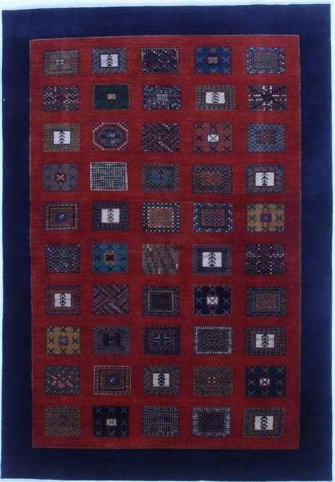 Gabbeh Red Hand Knotted 46 X 67  Area Rug 250-16874 Image 0