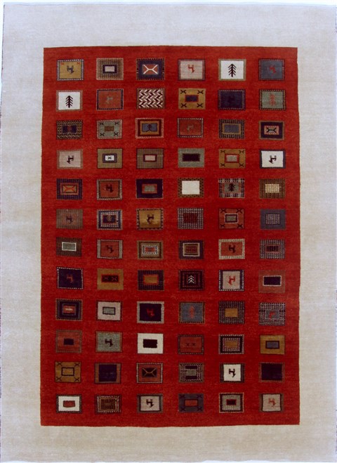 Gabbeh Red Hand Knotted 51 X 611 Area Rug 250-16880 Image 0