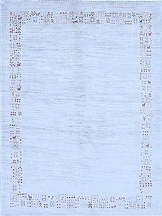 Persian Gabbeh Beige Rectangle 5x7 ft Wool Carpet 16884