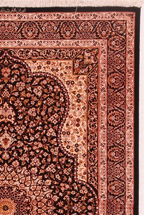 Qum Black Hand Knotted 33 X 411 Area Rug 400-16891 Image 9