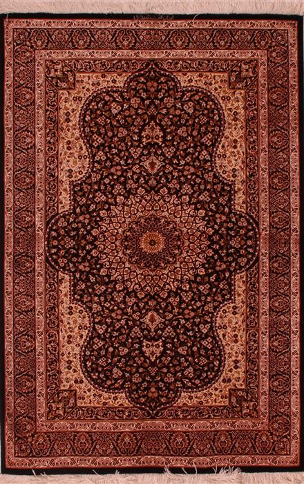 Qum Black Hand Knotted 33 X 411 Area Rug 400-16891 Image 0