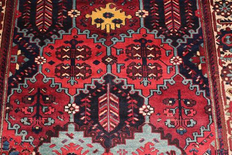 Bakhtiar Multicolor Runner Hand Knotted 51 X 96 Area Rug 400-16892 Image 6