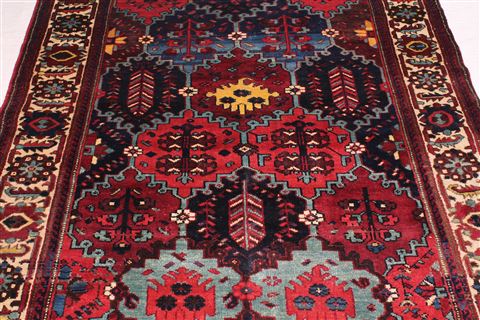 Bakhtiar Multicolor Runner Hand Knotted 51 X 96 Area Rug 400-16892 Image 4