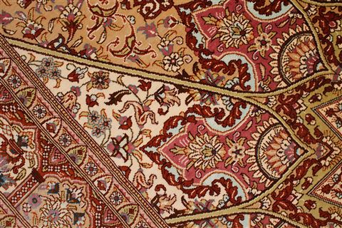 Qum Beige Hand Knotted 410 X 63 Area Rug 400-16894 Image 8