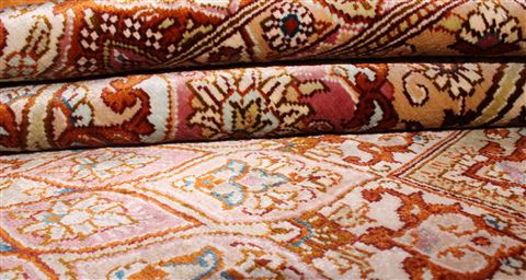 Qum Beige Hand Knotted 410 X 63 Area Rug 400-16894 Image 1
