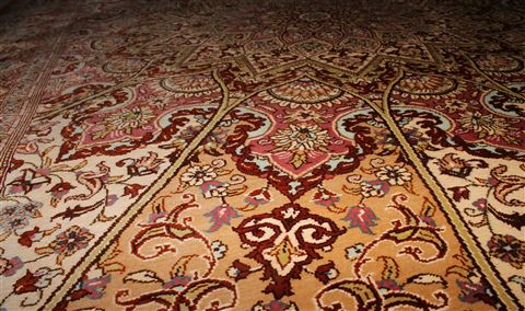 Qum Beige Hand Knotted 410 X 63 Area Rug 400-16894 Image 18