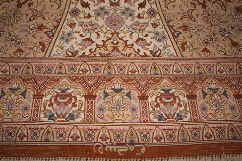 Qum Beige Hand Knotted 410 X 63 Area Rug 400-16894 Image 21