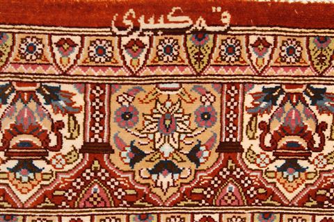 Qum Beige Hand Knotted 410 X 63 Area Rug 400-16894 Image 4