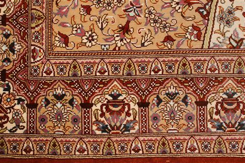 Qum Beige Hand Knotted 410 X 63 Area Rug 400-16894 Image 5