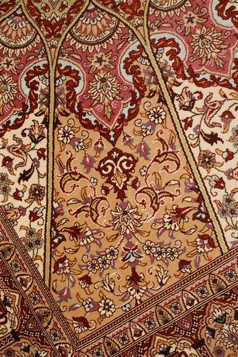 Qum Beige Hand Knotted 410 X 63 Area Rug 400-16894 Image 6