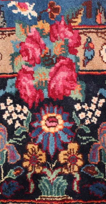 Mashad Red Hand Knotted 103 X 133 Area Rug 400-16895 Image 17