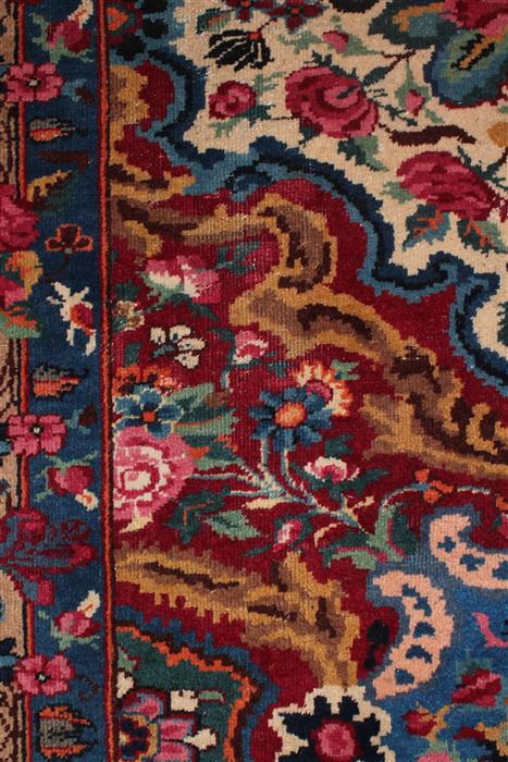 Mashad Red Hand Knotted 103 X 133 Area Rug 400-16895 Image 31