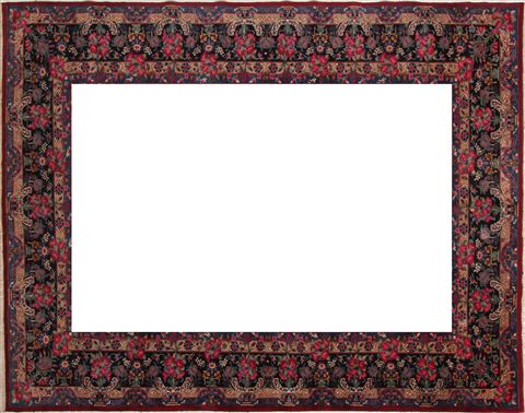 Mashad Red Hand Knotted 103 X 133 Area Rug 400-16895 Image 6