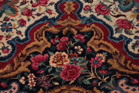 Mashad Red Hand Knotted 103 X 133 Area Rug 400-16895 Image 38