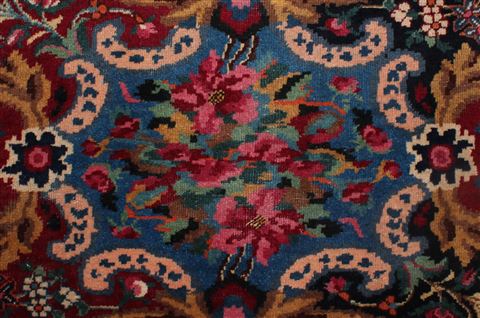 Mashad Red Hand Knotted 103 X 133 Area Rug 400-16895 Image 42