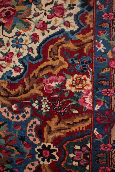 Mashad Red Hand Knotted 103 X 133 Area Rug 400-16895 Image 46