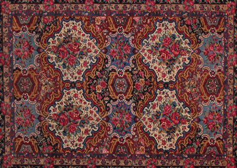Mashad Red Hand Knotted 103 X 133 Area Rug 400-16895 Image 10