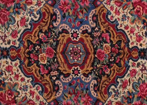 Mashad Red Hand Knotted 103 X 133 Area Rug 400-16895 Image 13