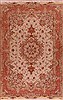 Tabriz White Hand Knotted 67 X 910  Area Rug 400-16897 Thumb 0