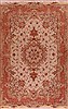 Tabriz White Hand Knotted 67 X 910 Area Rug 400-16897 Thumb 0