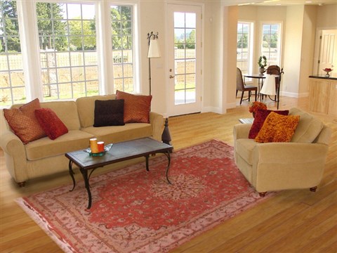 Tabriz Purple Hand Knotted 69 X 100 Area Rug 400-16899 Image 4