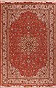 Tabriz Purple Hand Knotted 69 X 100 Area Rug 400-16899 Thumb 0