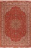 Tabriz Purple Hand Knotted 69 X 100  Area Rug 400-16899 Thumb 0