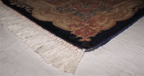 Kerman Blue Hand Knotted 70 X 100 Area Rug 400-16900 Image 11